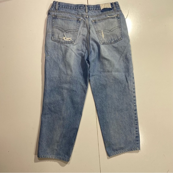 Bugle Boy Vintage Retro 90’s Y2K Light Wash Distressed 100% Cotton Jeans - Picture 3 of 16